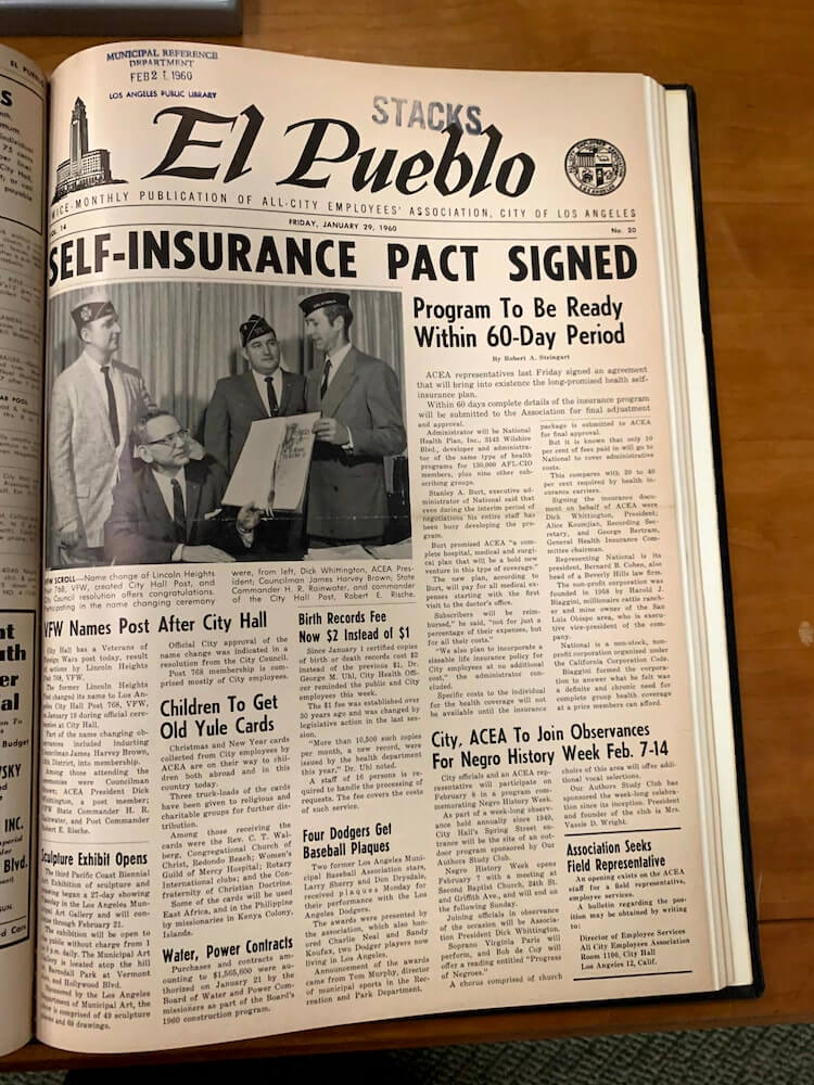 El Pueblo Cover 1960